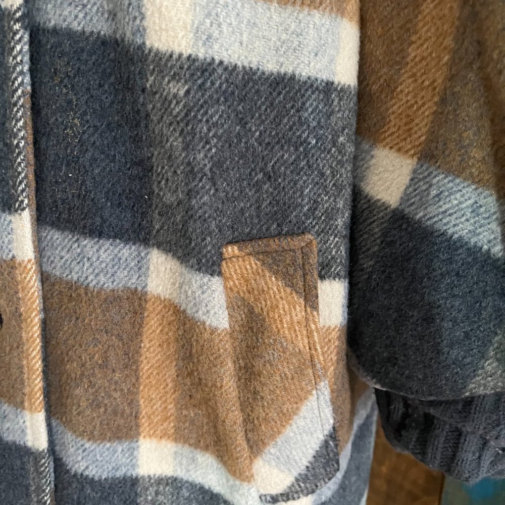 Sharpee Designers Collection Vintage Brown & Gray Stripe Wool Coat 1950/1960 Era - Picture 9 of 14
